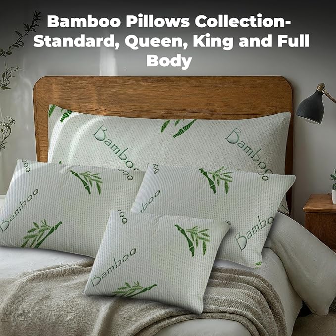 OMEO 2 Pack Queen Size Rayon Derived from Bamboo Pillow - Image 7