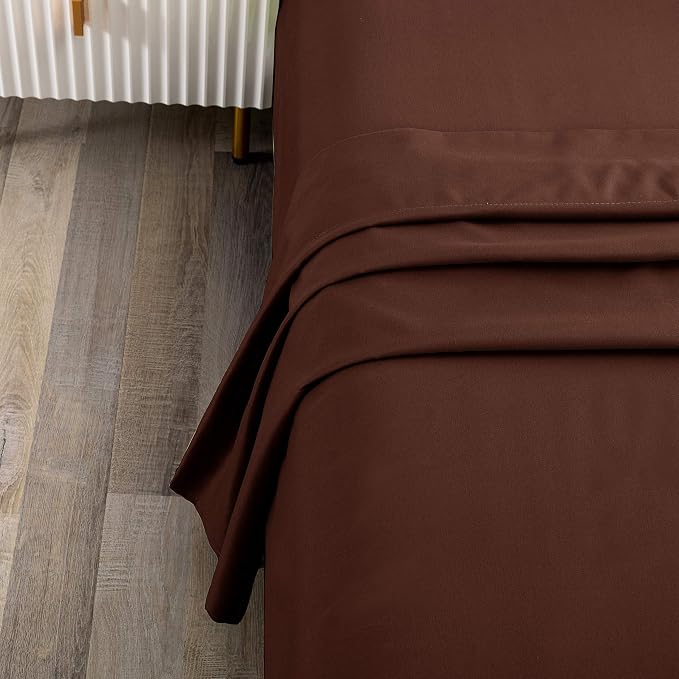 Sfoothome Flat Sheet Single, 1 Pack Solid Flat Sheet Smooth Touch Hotel Quality - Image 2