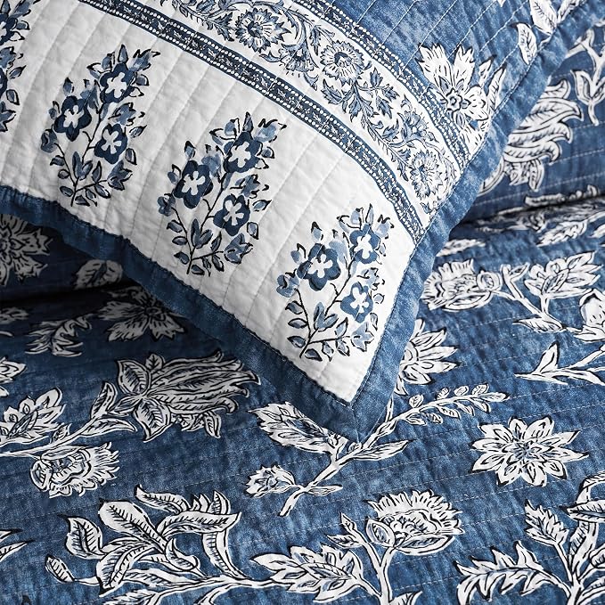 EverGrace Cotton Quilt Set Queen Size, 100% Cotton Reversible Lightweight - Image 7