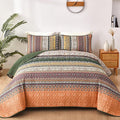 WONGS BEDDING Boho King Quilt Set, Fall Lightweight Bed Decor Bedspread by WONGSBEDDING