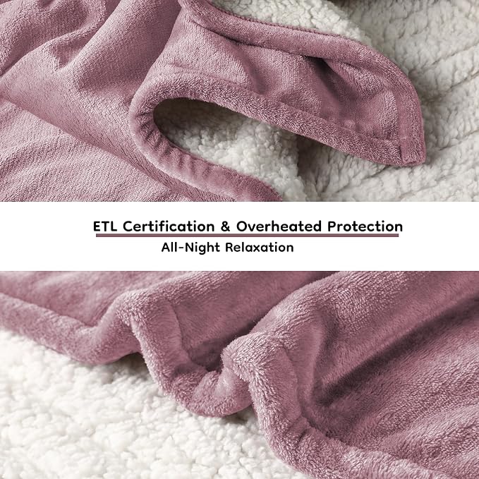 LaffyLo Electric Heated Blanket King Size 90 x 100, Dual Control, Fast Heating - Image 2