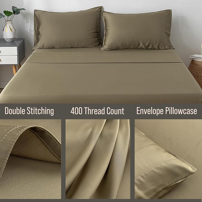 BELLA COTERIE | Luxury Bamboo Viscose Queen Size Pillowcase Set | 100% - Image 3