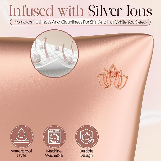 100% Mulberry Silk Pillowcase Infused - Image 3