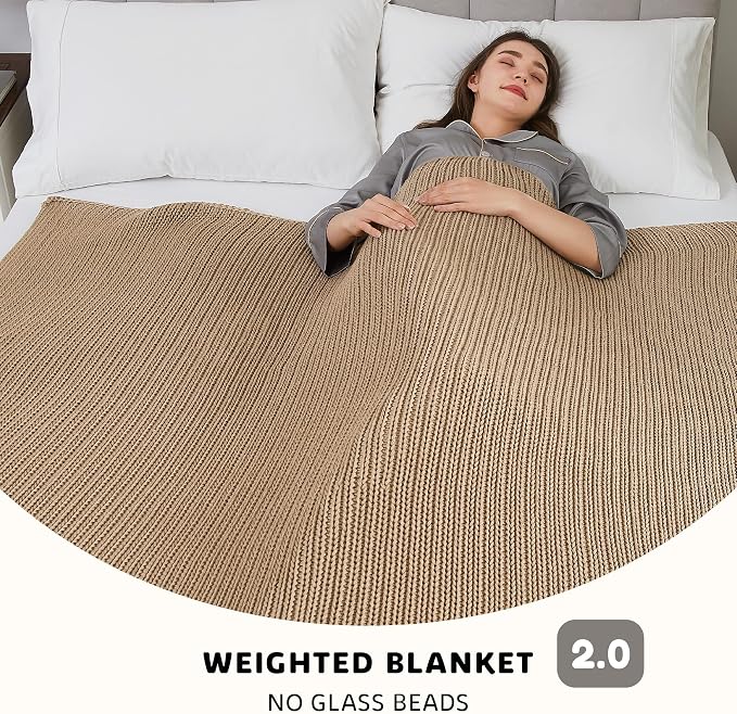 L'AGRATY Knitted Weighted Blanket - Image 2