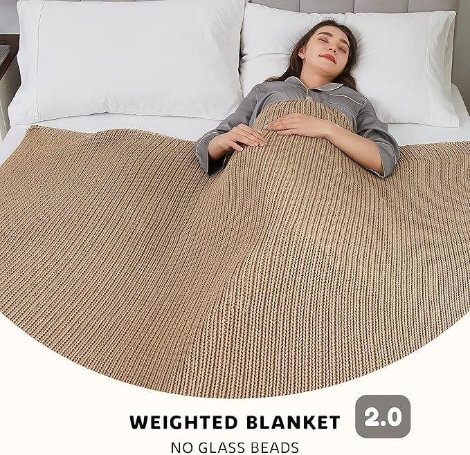 L'AGRATY Knitted Weighted Blanket - Image 2