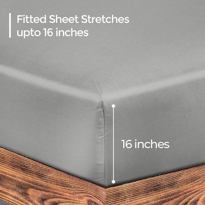 ROYALE LINENS 300 Thread Count 100% Long Staple Combed Cotton Fitted Sheet Twin - Image 2