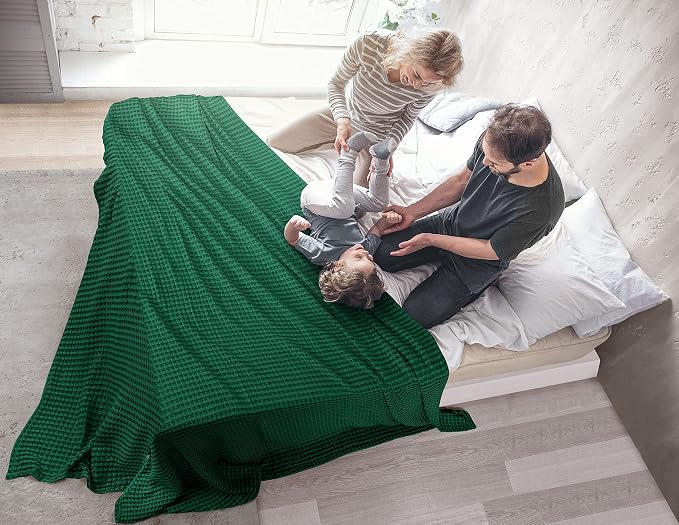 Utopia Bedding 100% Cotton Waffle Weave Blanket Queen Size - Image 7
