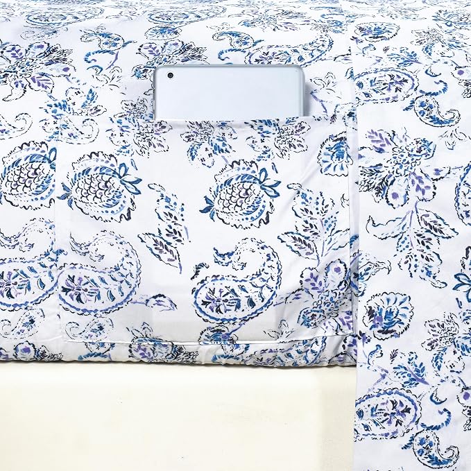 Elegant Comfort Luxury Soft Bed Sheets Paisley Pattern - Image 3