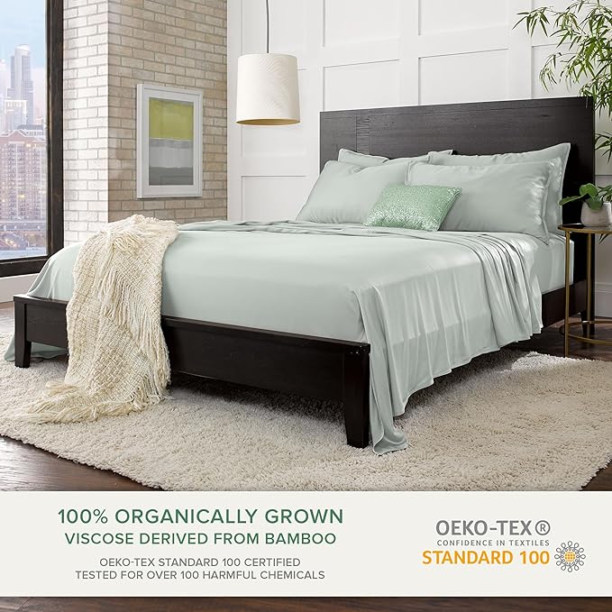 King Sheets by Pure Bamboo, Genuine 100% Organic Viscose Derived from Bamboo - Image 2