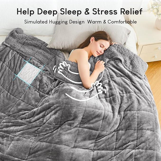 Weighted Blanket 41Inches x 60Inches 5lb, Flannel Cozy Plush Weighted Lap - Image 8