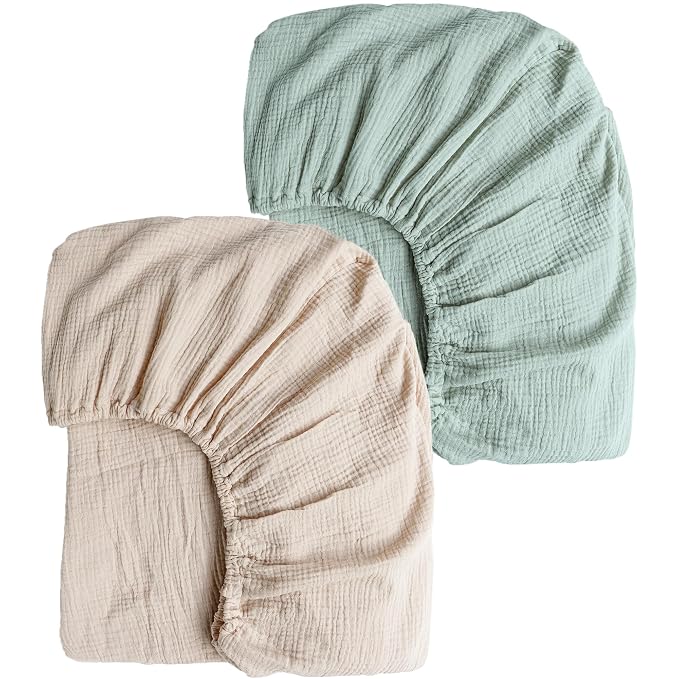 Konssy Muslin Crib Sheets for Girl Boy by Konssy
