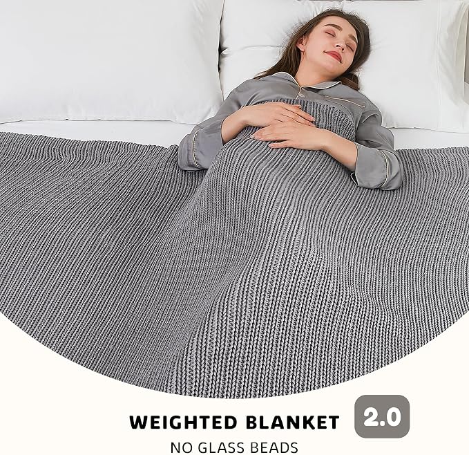 L'AGRATY Knitted Weighted Blanket - Image 2
