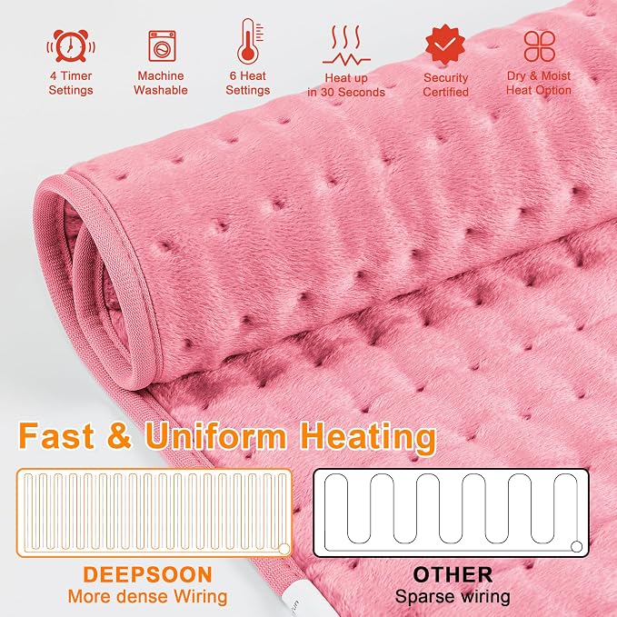Deepsoon Heating Pad, Electric Heating Pads - Image 5