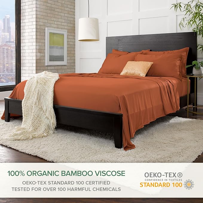 Pure Bamboo California King Sheets, Genuine 100% Organic Viscose Derived from - Image 2