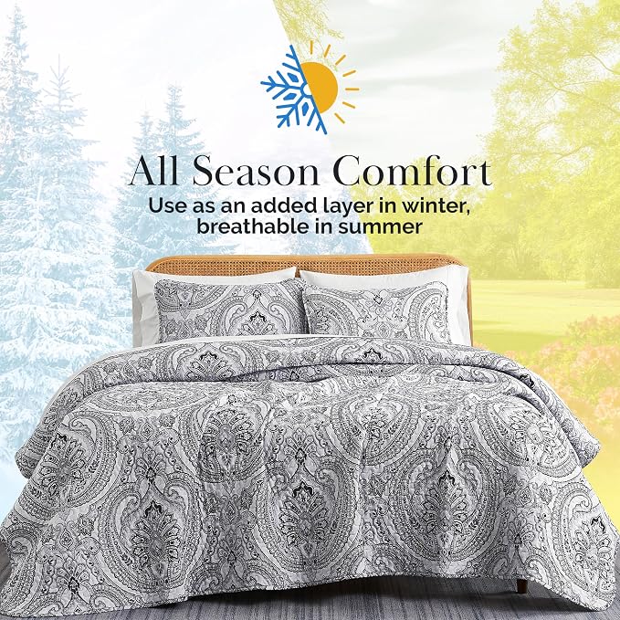 Southshore Fine Living, Inc. Boho King Quilt Set, Lightweight Bedspread - Image 9