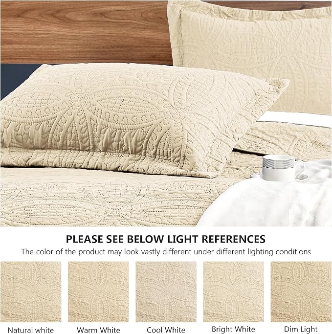 Love's cabin Twin Quilt Set Camel Bedspreads - Image 5