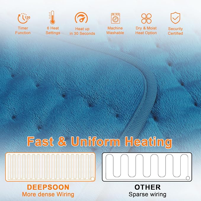 Deepsoon Heating Pad, Electric Heating Pads - Image 5