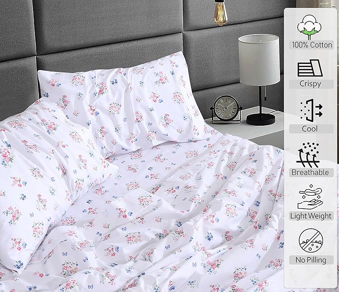 RUVANTI 100% Cotton Sheets – Split King Size Percale Bedding, Cooling & - Image 3