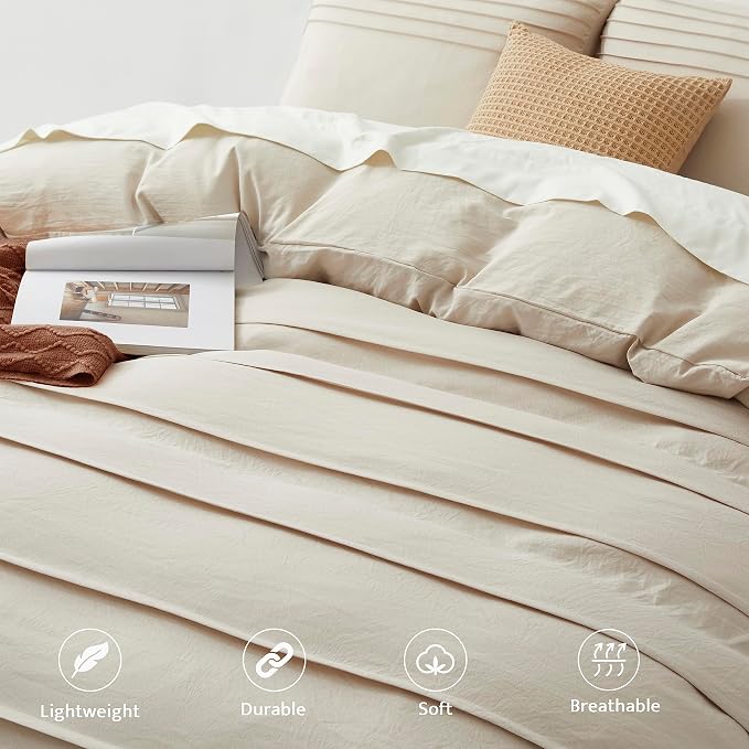 Oli Anderson Light Khaki Duvet Cover Queen Size - Image 3