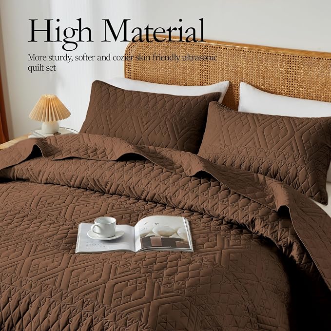 akkialla Full/Queen Size Quilt Bedding Set, Modern Style Geoetric Pattern - Image 3