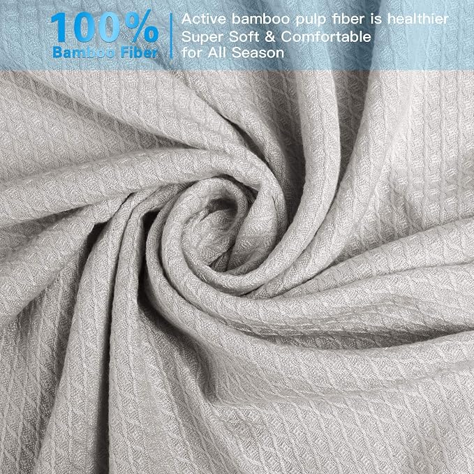 AmyHomie Cooling Blanket, 100% Rayon Derived from Bamboo, Cool Summer King Size - Image 3