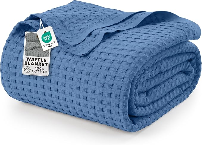 Utopia Bedding 100% Cotton Waffle Weave Blanket Queen Size by UTOPIABEDDING
