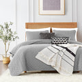 ROARINGWILD Light Grey King Size Quilt Bedding Sets by ROARINGWILD