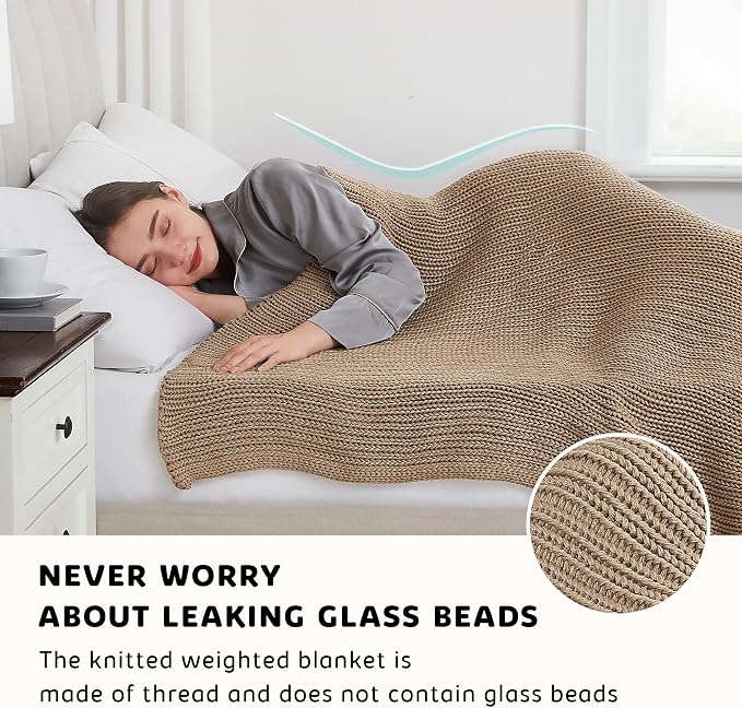 L'AGRATY Knitted Weighted Blanket - Image 5