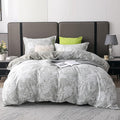 OAITE Duvet Cover Set Queen Size Floral Pattern 600 Thread Count Ultra Soft by OAITE