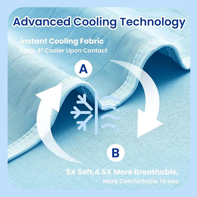 Topcee Cooling Blanket Full Size- 60"x90" Summer Cooling Throw Blanket - Image 5