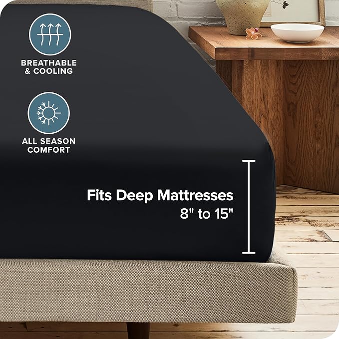 Bare Home 5-Pack Fitted Bottom Ultra-Soft Sheets Queen - Image 4