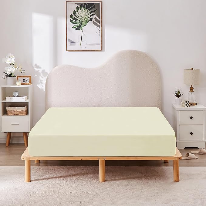 HBHLFZ Full Fitted Sheet Only, Soft Breathable Bottom Sheet - Image 6