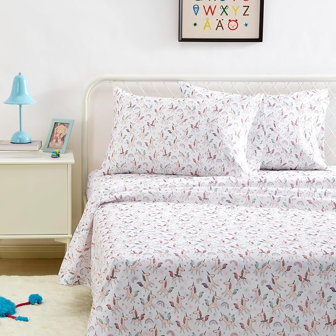 Amazon Basics Kid's Soft Easy-Wash Microfiber 4-Piece Sheet Set - Image 6