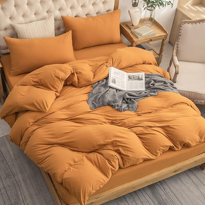 PURE ERA Jersey Knit Duvet Cover Set 100% T-Shirt Cotton Super Soft Comfy 3pc - Image 2