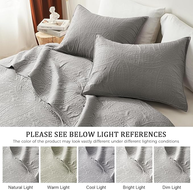 akkialla Twin Quilt Bedding Set, Lightweight Soft Bedspread Coverlet, Modern - Image 5