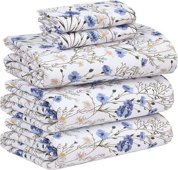 RUVANTI 100% Cotton Sheets – Split King Size Percale Bedding, Cooling & by Ruvanti