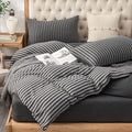 PURE ERA Jersey Knit Duvet Cover Set 100% T-Shirt Heather Cotton Super Soft by PUREERA