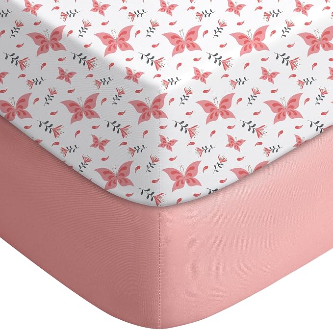 Yoofoss Baby Crib Sheets for Boys Girls, Fitted Crib Sheet 2 Pack for Standard by YOOFOSS
