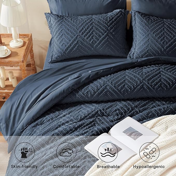 Zzlpp King Comforter Set 7 Pieces, All Season Boho Bedding Sets - Image 3