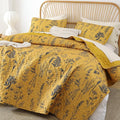 JANZAA Quilts Queen Size Ginger Quilt Botanical by JANZAA