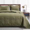 Love's cabin Twin Quilt Bedding Set Green Bedspreads by Lovescabin