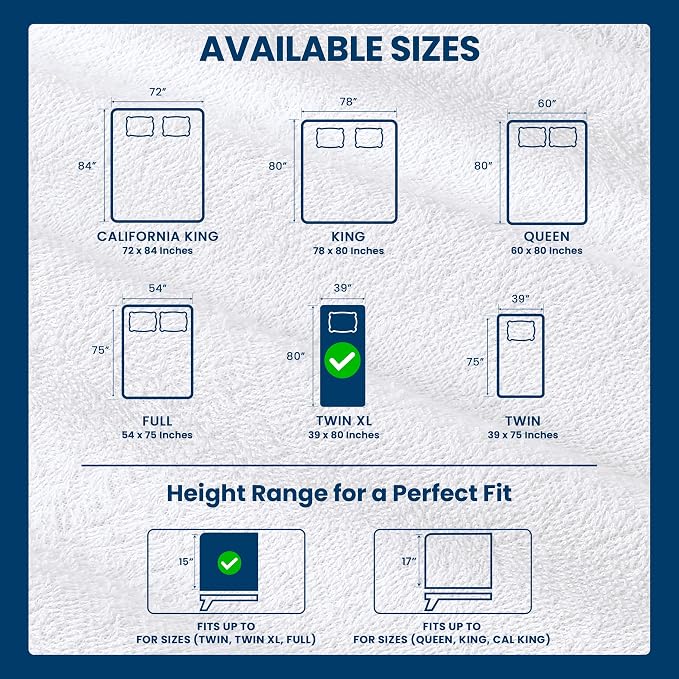 Twin XL Size Mattress Protector Waterproof 14 Pack, Premium 200 GSM Terry - Image 3
