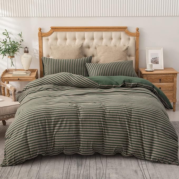 PURE ERA Jersey Knit Duvet Cover Set 100% T-Shirt Heather Cotton Super Soft - Image 6