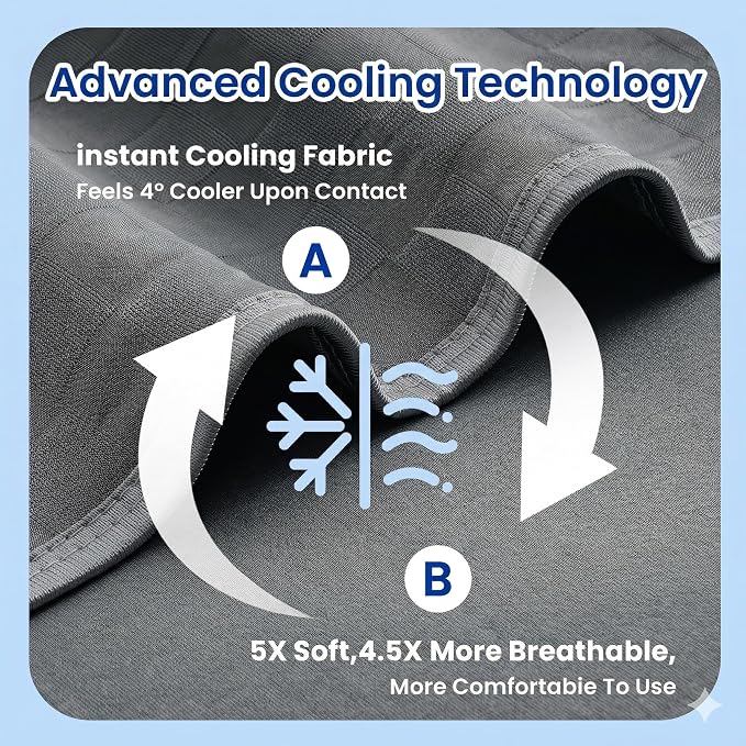 Topcee Cooling Blanket Throw- 50"x60" Summer Cooling Throw Blanket - Image 5
