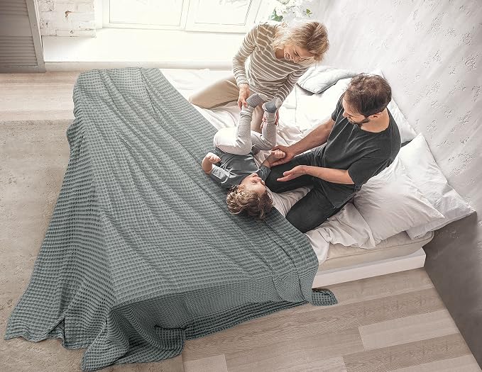Utopia Bedding 100% Cotton Waffle Weave Blanket Big Size - Image 6