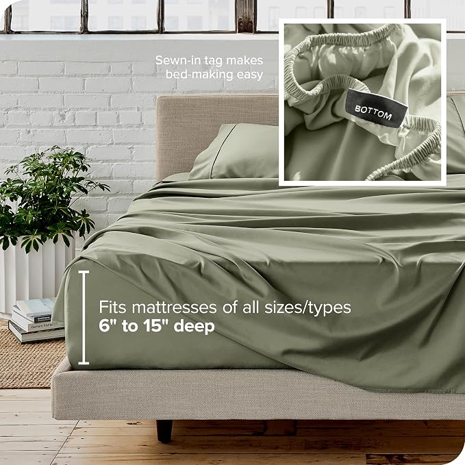 Bare Home Split Head Flex King Sheet Set - Image 6