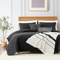 ROARINGWILD Black Queen Size Quilt Bedding Sets by ROARINGWILD