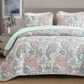 Exclusivo Mezcla Reversible Boho Quilts King Size, Aqua Bedspreads Lightweight by ExclusivoMezcla