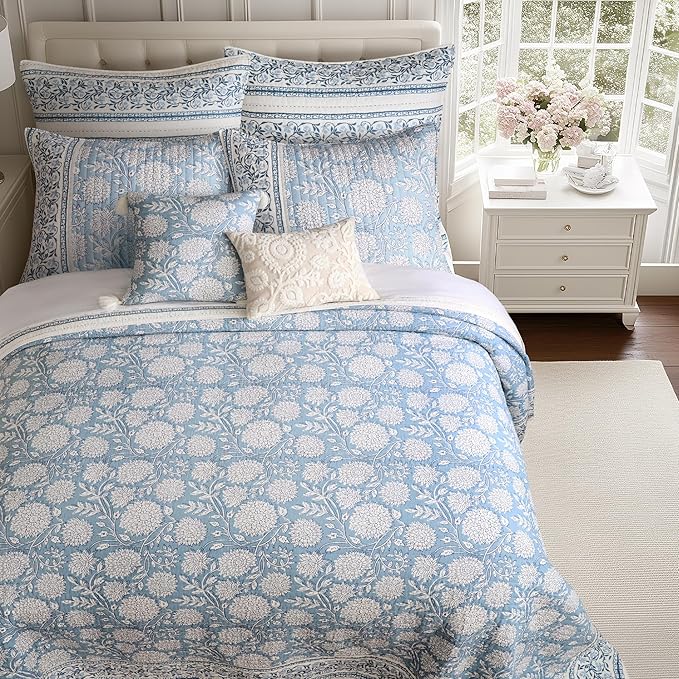 Levtex Home Adare Blue Reversible Full/Queen Quilt Set - Image 5