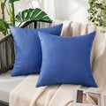 MIULEE Pack of 2 Decorative Outdoor Solid Waterproof Throw Pillow Covers Faux by MIULEE